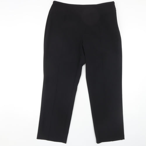 Marks & Spencer Women's Black Straight Trousers Size 14