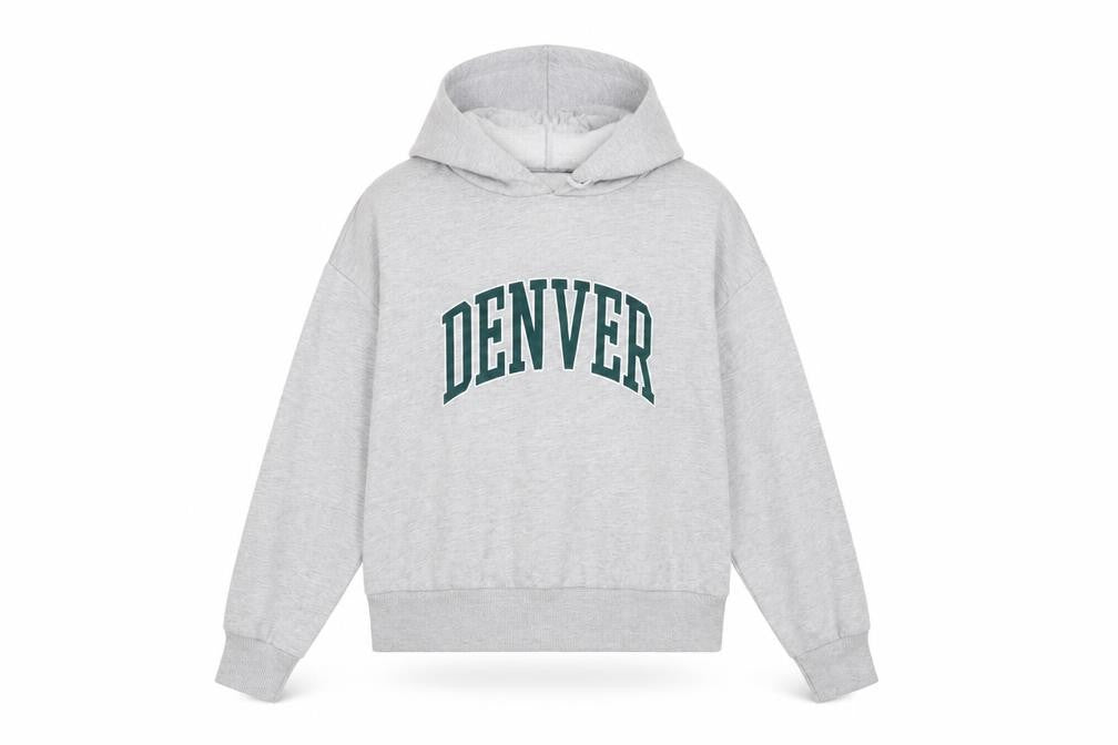 Front view of New Look Women's Grey Pullover Hoodie M