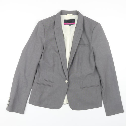 Next Women's Grey Slim Fit Blazer Size 14