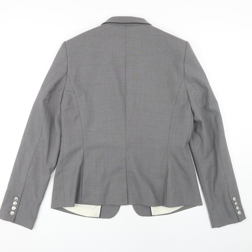 Next Women's Grey Slim Fit Blazer Size 14
