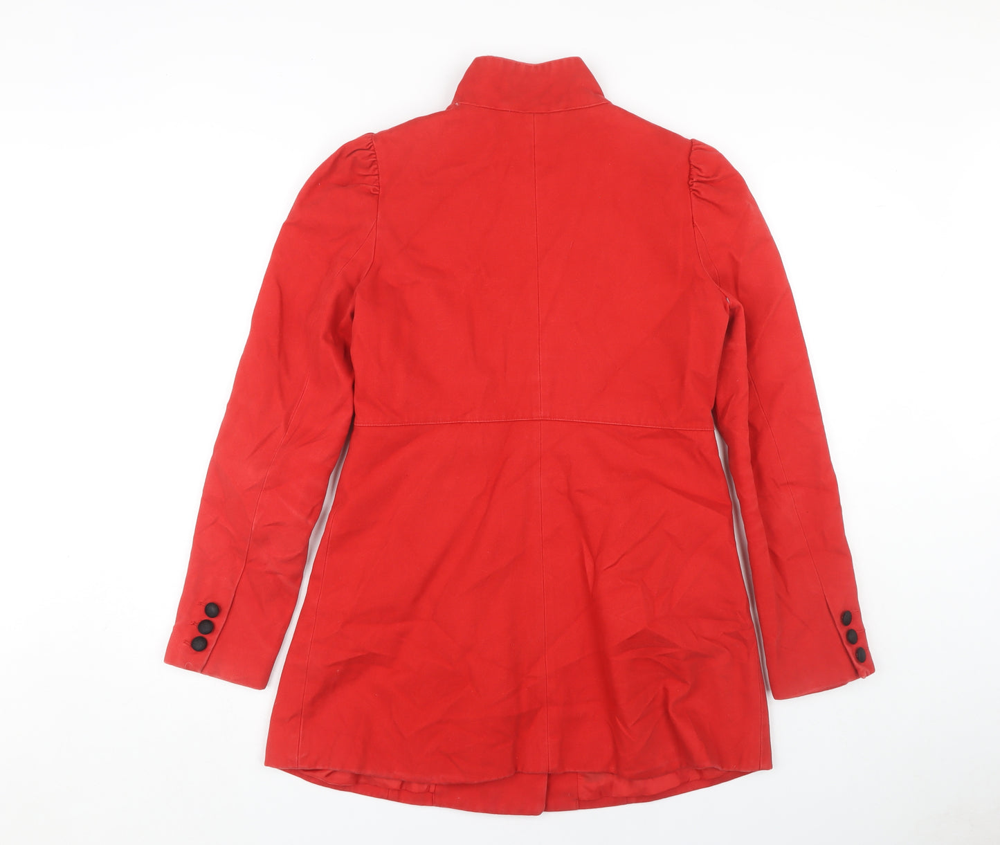 H&M Women's Red Cotton Pea Coat Size 12