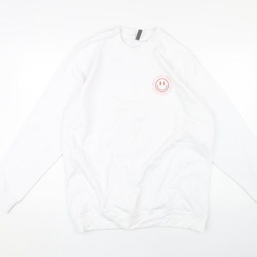 Kariban Unisex White Pullover Sweatshirt L