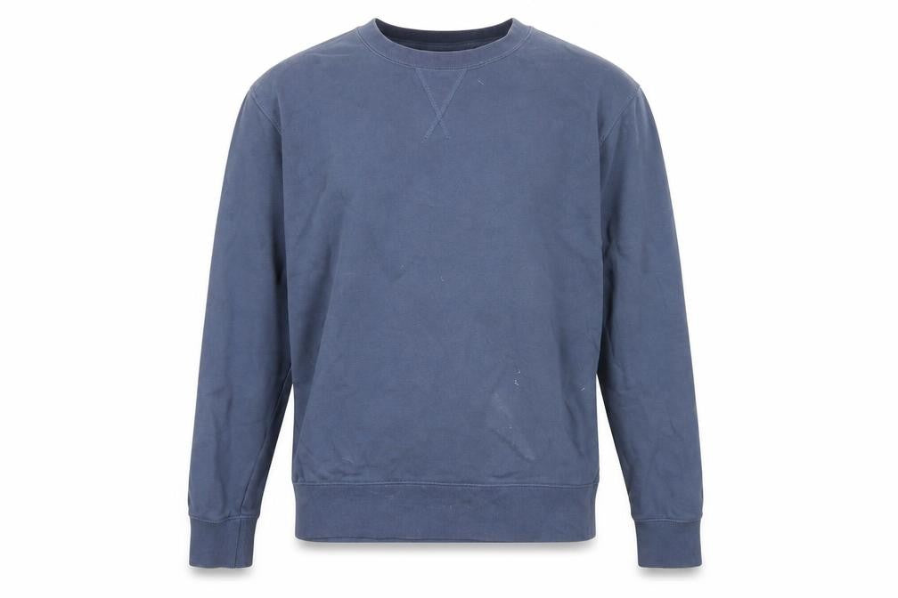 Front view of Marks & Spencer Men's Blue Sweatshirt, size S, Pullover