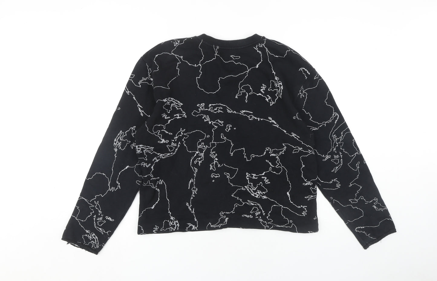 ZARA MAN Black Graphic Print Sweatshirt Med Men