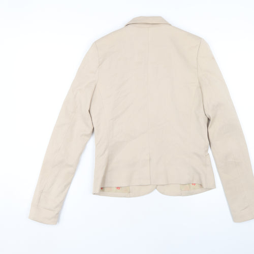 H&M Women's Beige Blazer Size 10 - Elegant Business Attire