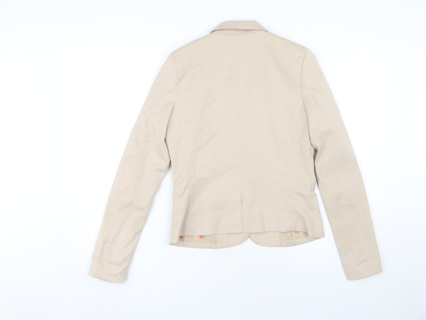 H&M Women's Beige Blazer Size 10 - Elegant Business Attire