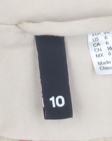 H&M Women's Beige Blazer Size 10 - Elegant Business Attire