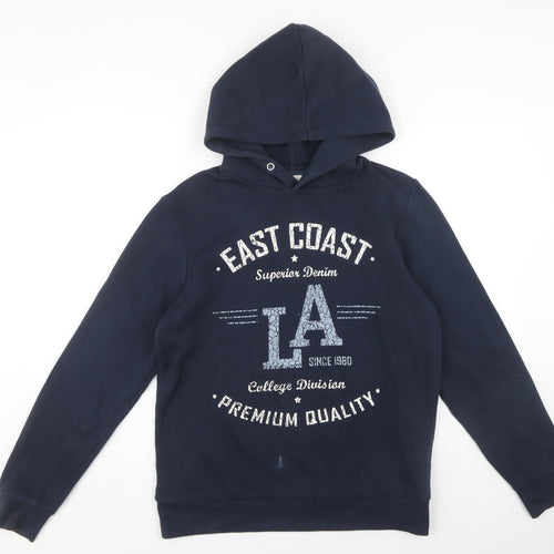 Stock & Hank Men's Blue Graphic Pullover Hoodie S