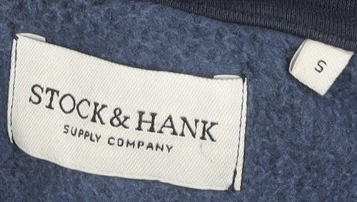 Stock & Hank Men's Blue Graphic Pullover Hoodie S