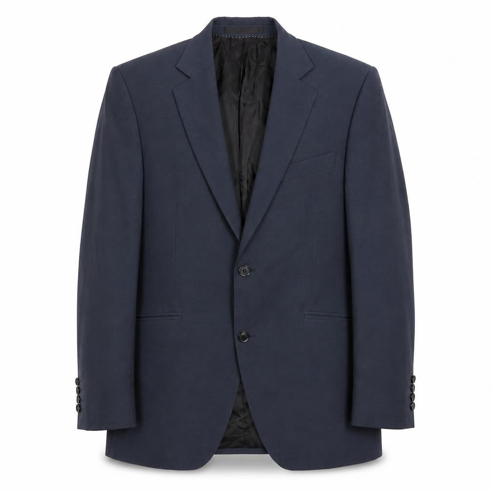 Front view of Blazer Men's Medium Grey Wool Blend Business Jacket 40R