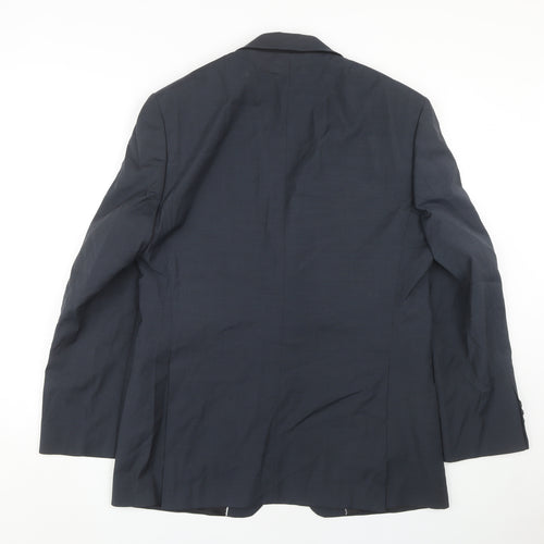 Blazer Men's Medium Grey Wool Blend Business Jacket 40R