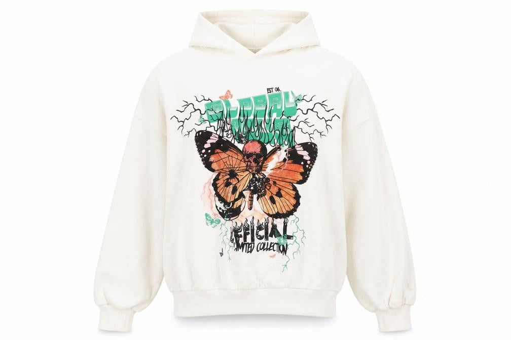 Front view of Boohoo Women's White Pullover Hoodie, size S