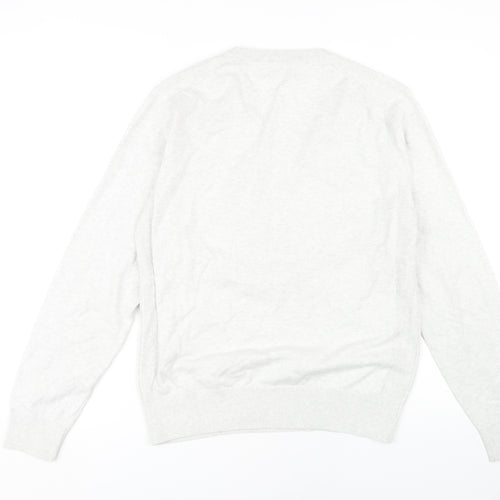 Next Men's Grey V-Neck Pullover Jumper Size M