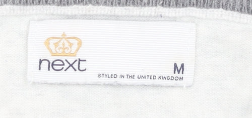 Next Men's Grey V-Neck Pullover Jumper Size M