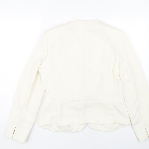 BHS Women's Ivory Belted Jacket Size 14 Formal
