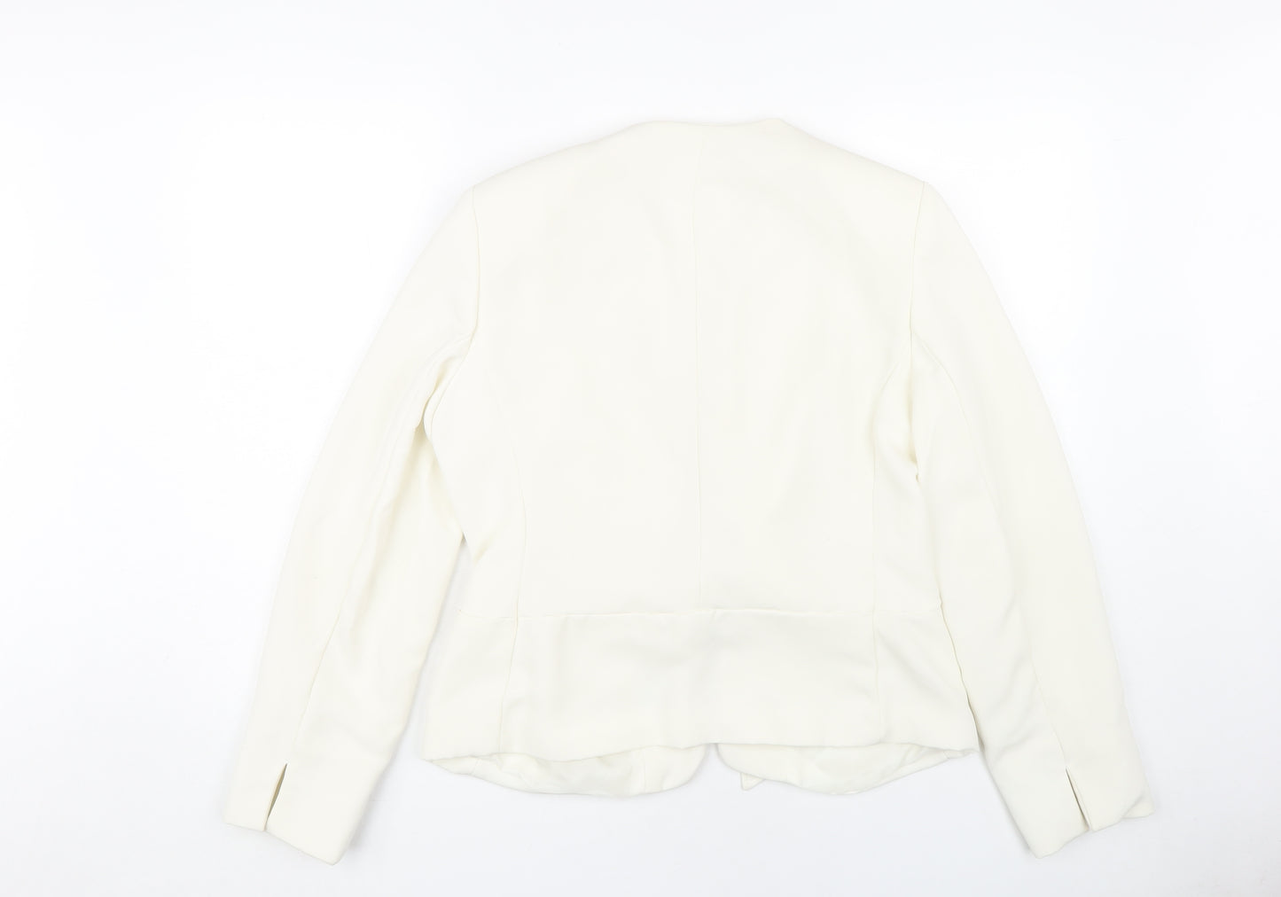 BHS Women's Ivory Belted Jacket Size 14 Formal