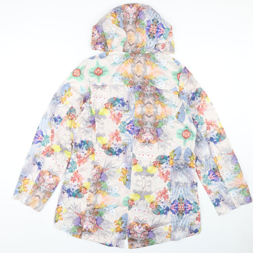 Susan Graver Women's Multicoloured Floral Puffer Jacket M