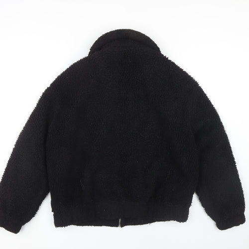 New Look Women's Black Bomber Jacket, Size M, Polyester