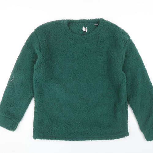 John Lewis Women's Green Fleece Pullover Sweatshirt M