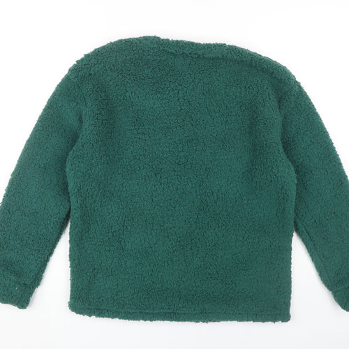 John Lewis Women's Green Fleece Pullover Sweatshirt M