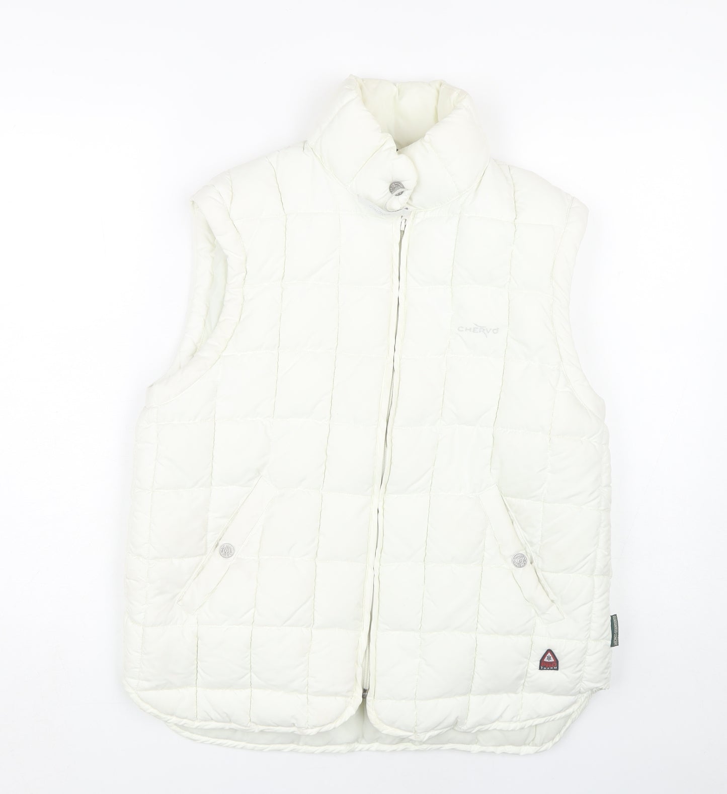 Chervo Women's White Quilted Waistcoat Size 12
