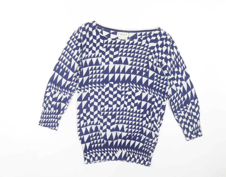 Next Women's Blue Pullover Jumper, Size 12, Boat Neck