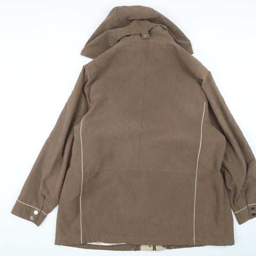 Balmoral Collection Women's Brown Hooded Mid-Length Jacket