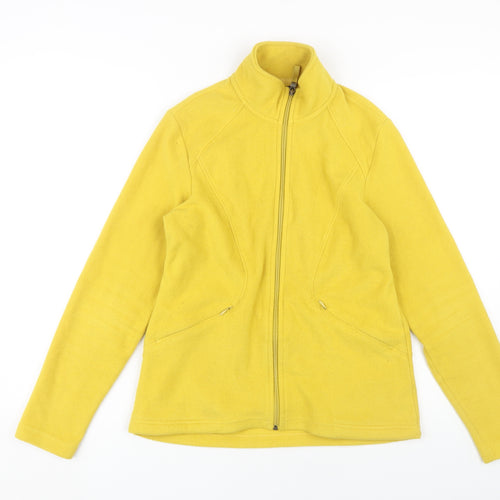 Marks and Spencer Women's Yellow Fleece Jacket Size 8