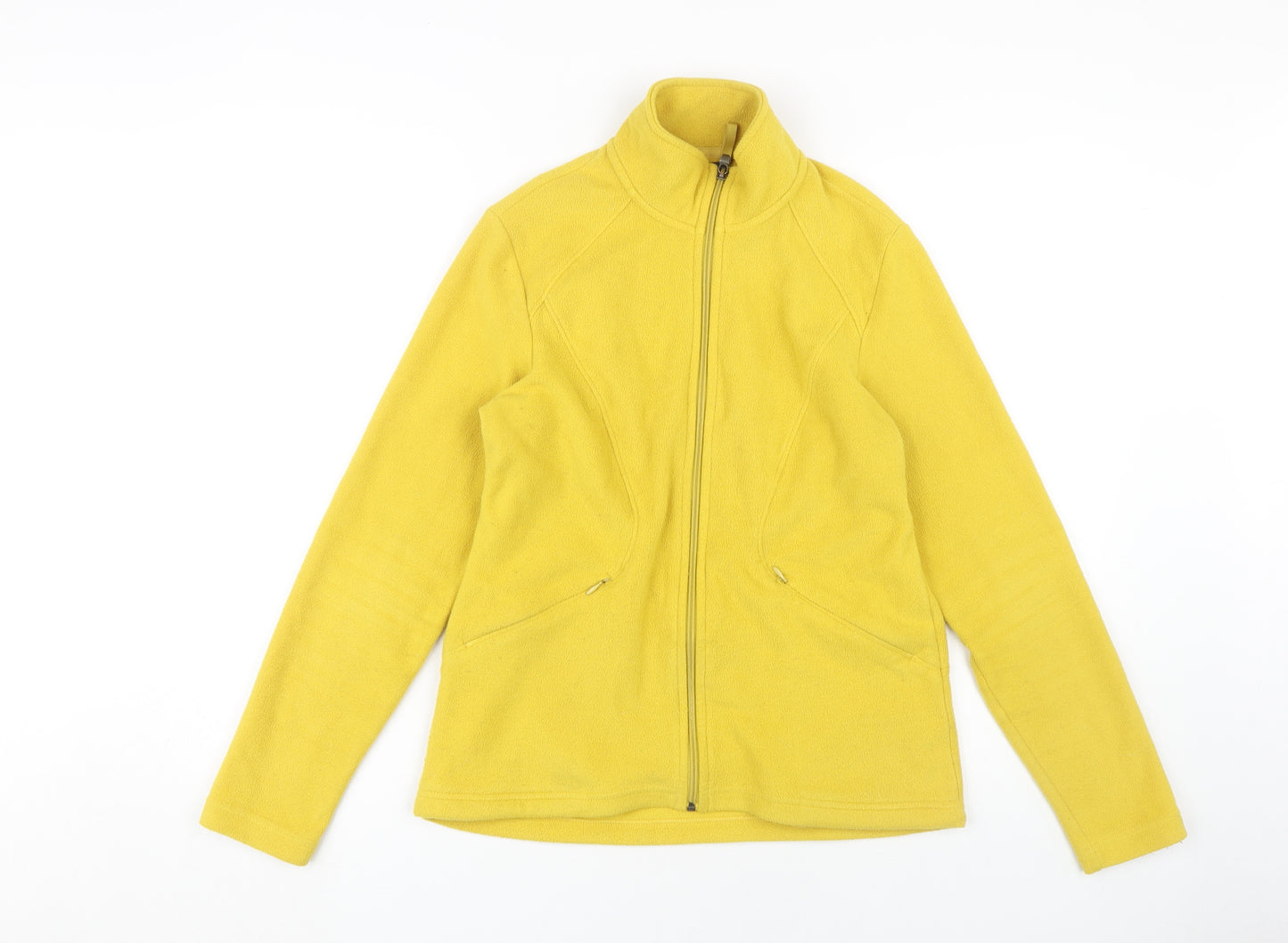 Marks and Spencer Women's Yellow Fleece Jacket Size 8
