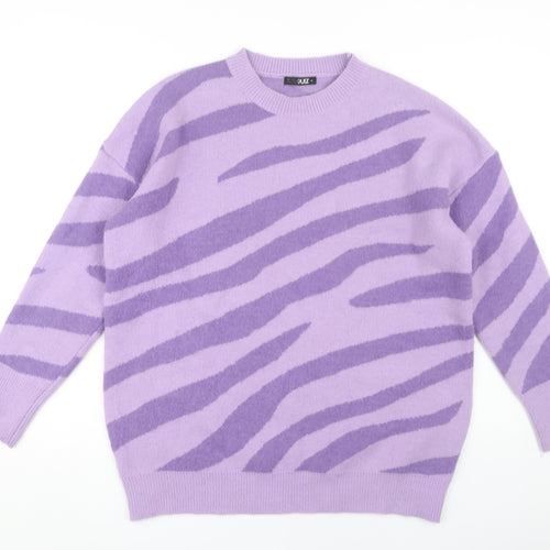 Quiz Women's Purple Animal Print Pullover Jumper M