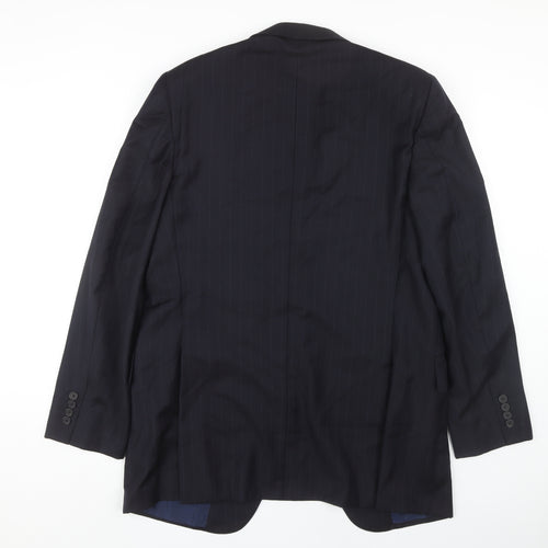 Dunhill Men's Blue Striped Suit Jacket UK 46 Regular Fit