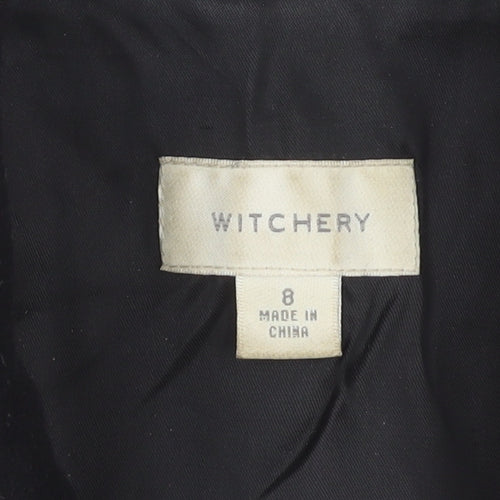 Witchery Women's Black Slim Motorcycle Jacket Size 8