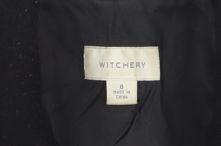 Witchery Women's Black Slim Motorcycle Jacket Size 8