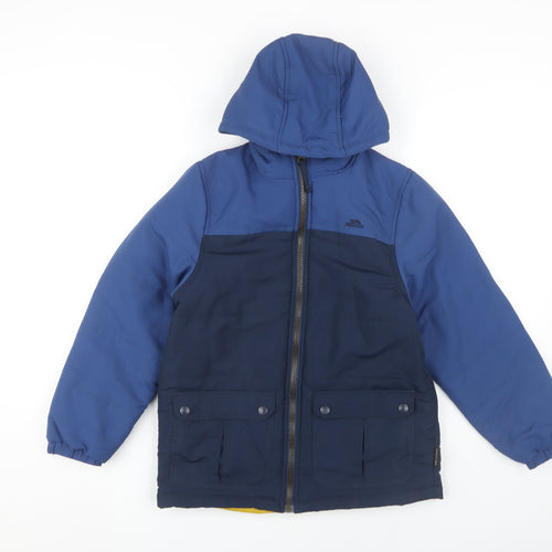 Trespass Boys Blue Hooded Puffer Jacket 9-10 Years