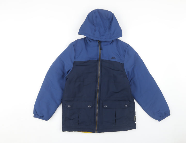Trespass Boys Blue Hooded Puffer Jacket 9-10 Years