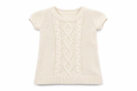Front view of Baby Gap unisex beige cotton jumper 6-9 months