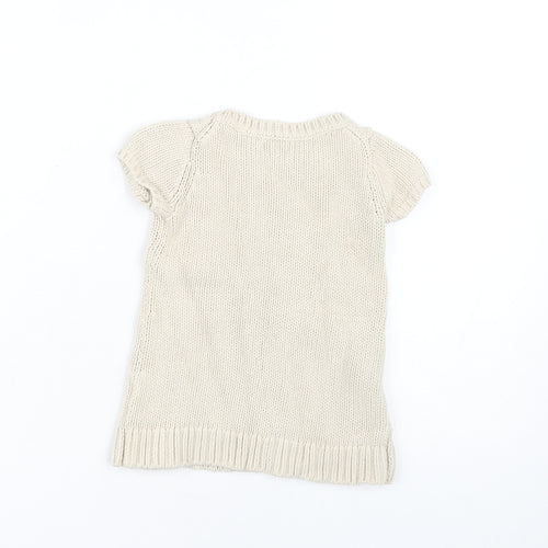 Baby Gap Unisex Beige Cotton Pullover Jumper 6-9 Months