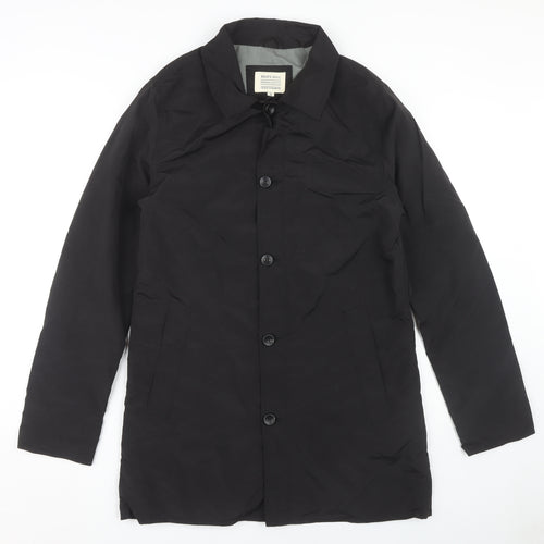 Brave Soul Men's Black Overcoat Size S Casual Wear