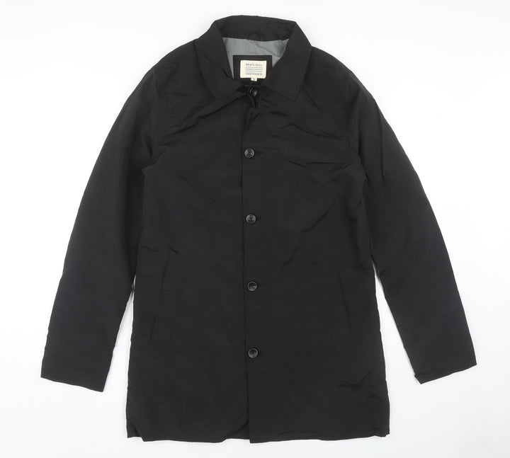Brave Soul Men's Black Overcoat Size S Casual Wear