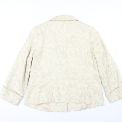Roman Originals Women's Ivory Floral Blazer Size 16