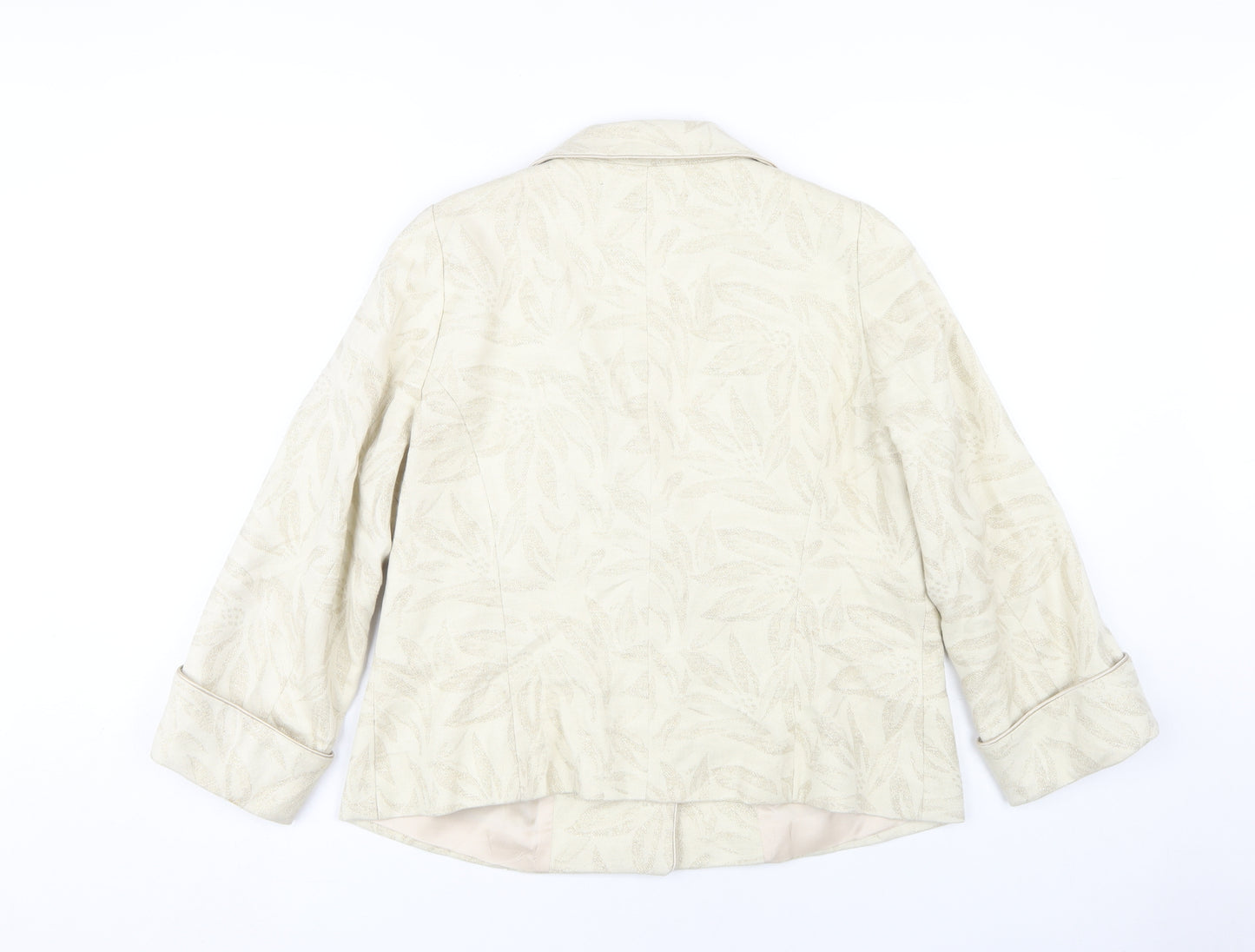 Roman Originals Women's Ivory Floral Blazer Size 16