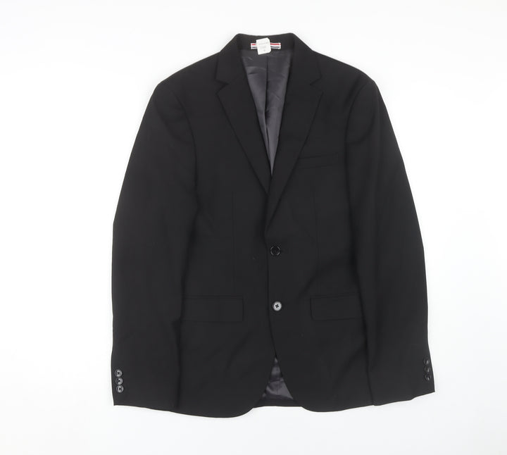 Moss London Men's Black Slim Fit Blazer Size 36R