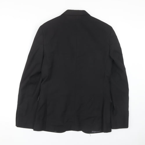 Moss London Men's Black Slim Fit Blazer Size 36R