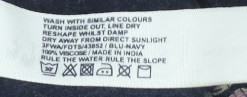 Fat Face Women's Blue Floral Tunic Blouse - Size 10