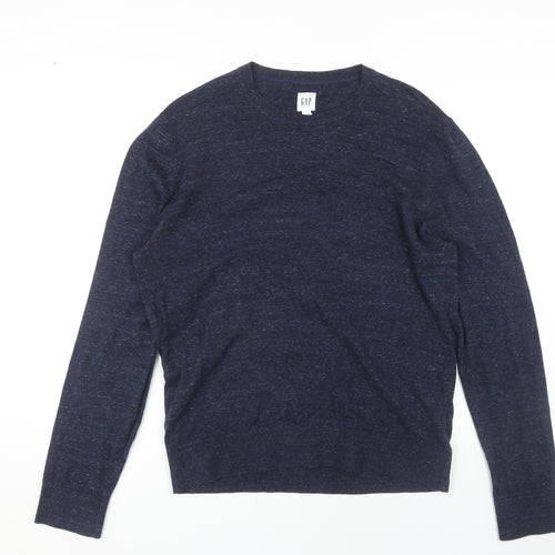 GAP Men's Blue Size M Cotton Pullover Jumper