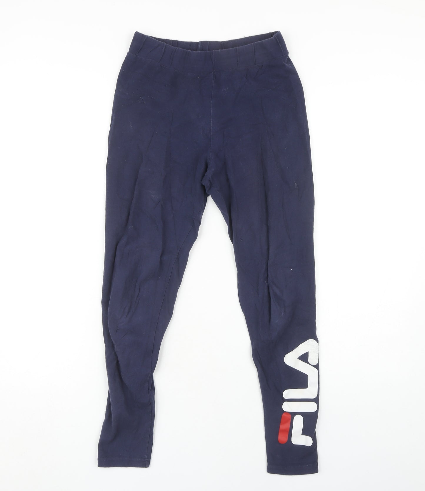 Fila Women's Blue S Leggings with Logo - Activewear