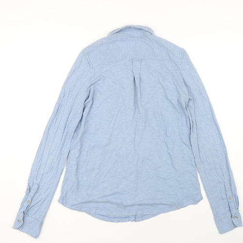 Fat Face Women's Blue Button-Up Shirt Size 10