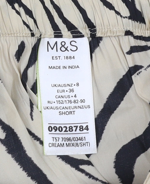Marks and Spencer Women’s Jogger Trousers, Size 8, Animal Print