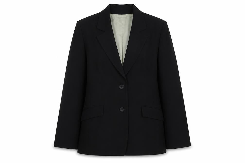 Front view of J. Taylor Women’s Black Blazer, size UK 14, Regular