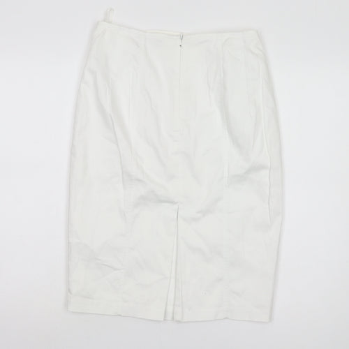 Marks and Spencer Women's White Pencil Skirt Size 10